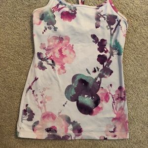 Lulu lemon flower workout top/builtin sportbra szS